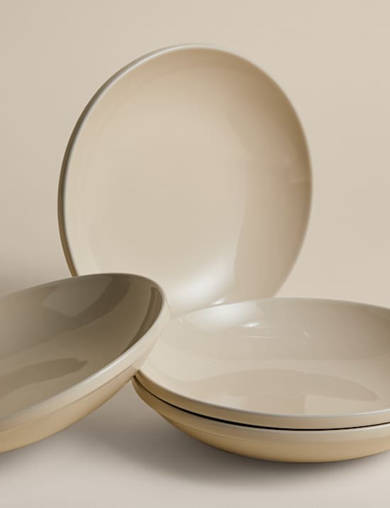 Greenwich &ndash; Lot de 4 assiettes &agrave; p&acirc;tes