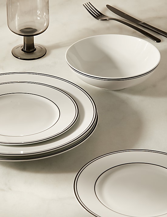 12 Piece Maxim Rim Dinner Set