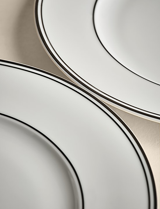 Set of 4 Maxim Rim Dinner Plates