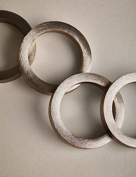 Set of 4 Metallic Napkin Rings