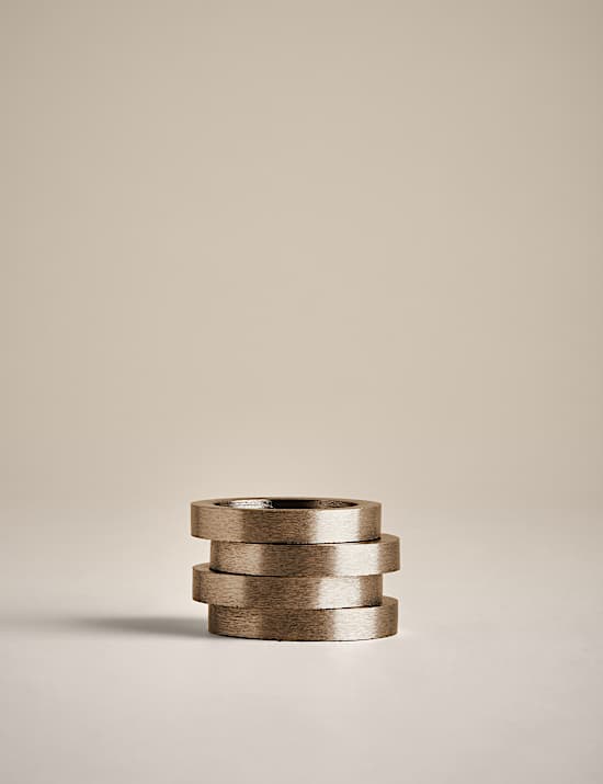 Set of 4 Metallic Napkin Rings
