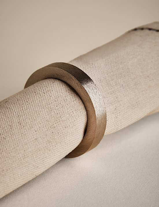 Set of 4 Metallic Napkin Rings