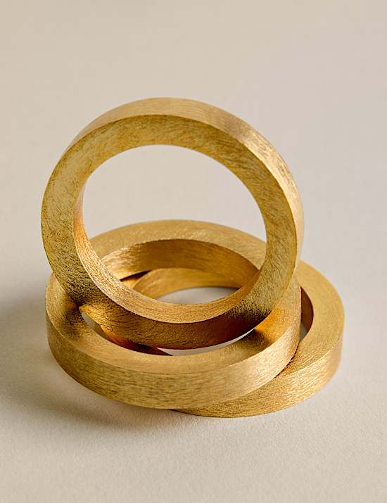 Set of 4 Metallic Napkin Rings