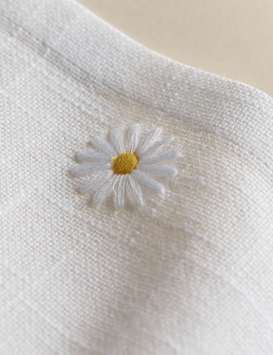Set of 4 Pure Cotton Daisy Napkins