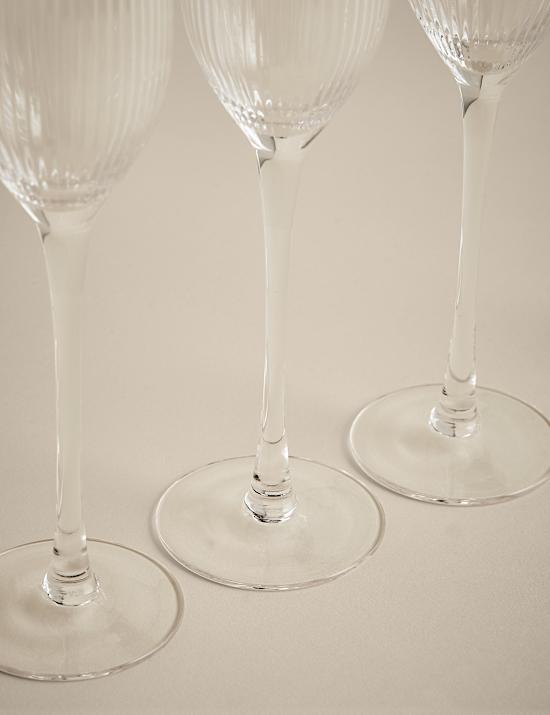Set of 6 Maxim Optic Champagne Flutes