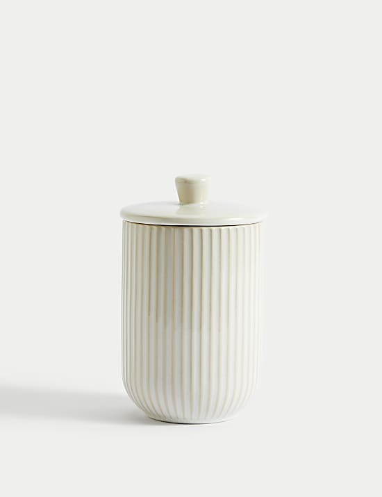 Medium Ribbed Storage Jar