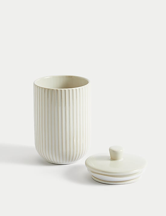 Medium Ribbed Storage Jar