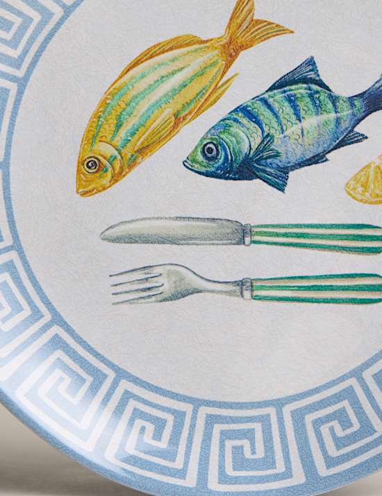 סט 4 צלחות Coastal Icon קטנות ממלמין