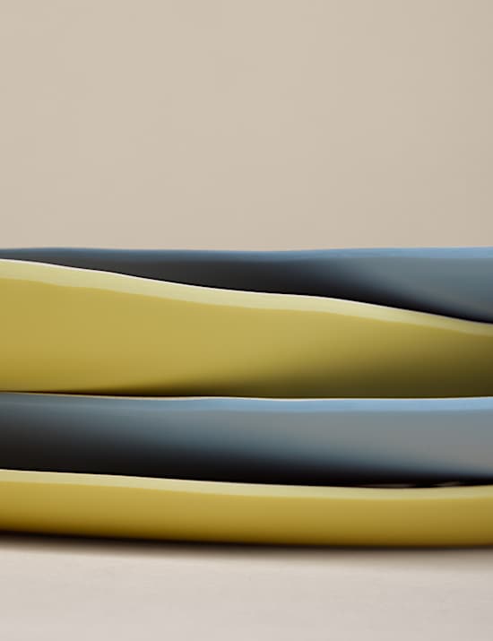 Set of 4 Coastal Picnic Dinner Plates