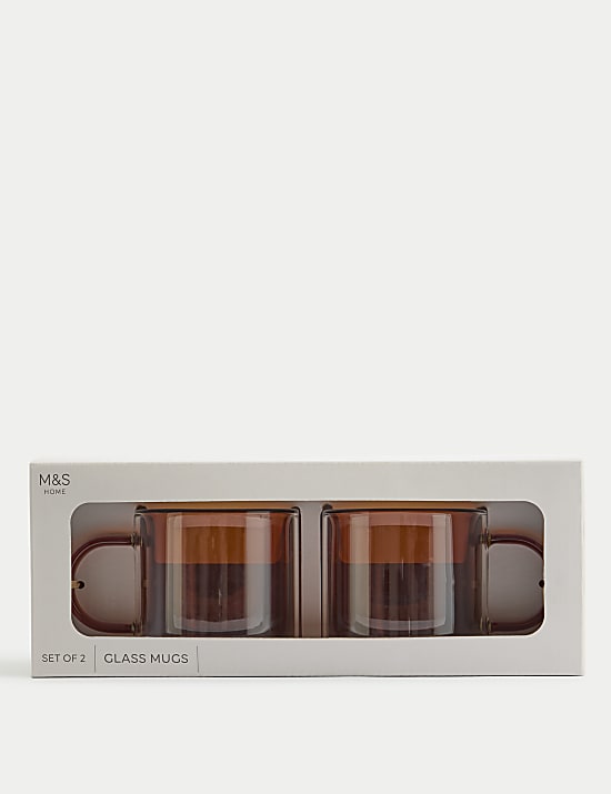 Set of 2 Contrast Double Wall Mugs