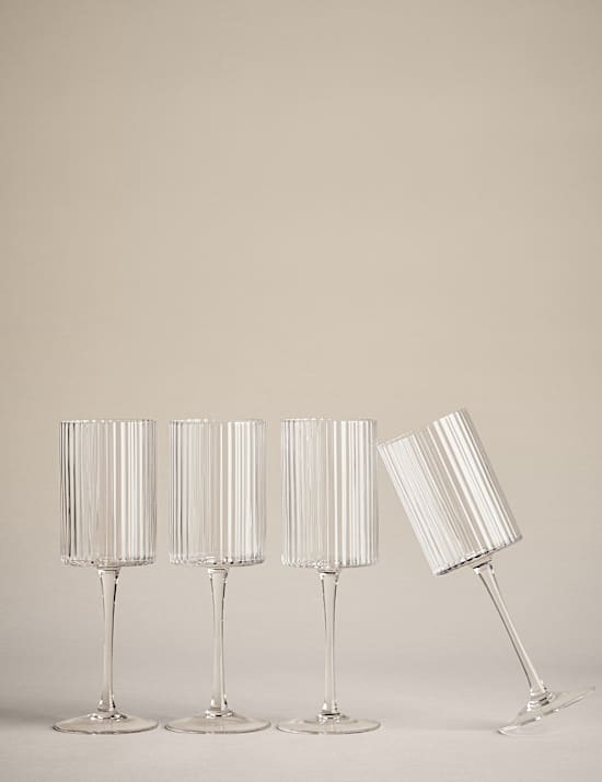 Celine &ndash; Lot de 4 verres &agrave; vin faits &agrave; la main