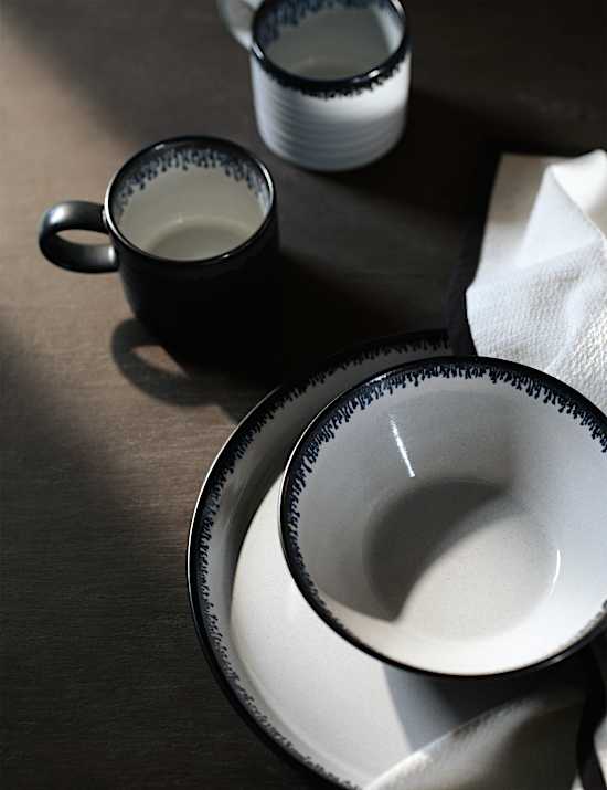 12 Piece Reactive Glaze Dinner Set