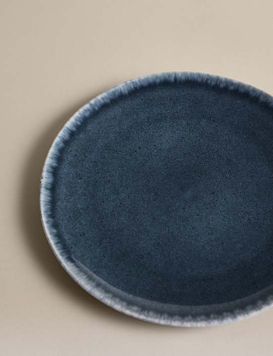 Lot de 4 petites assiettes Henley en gr&egrave;s