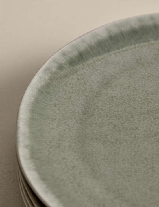 Lot de 4 petites assiettes Henley en gr&egrave;s