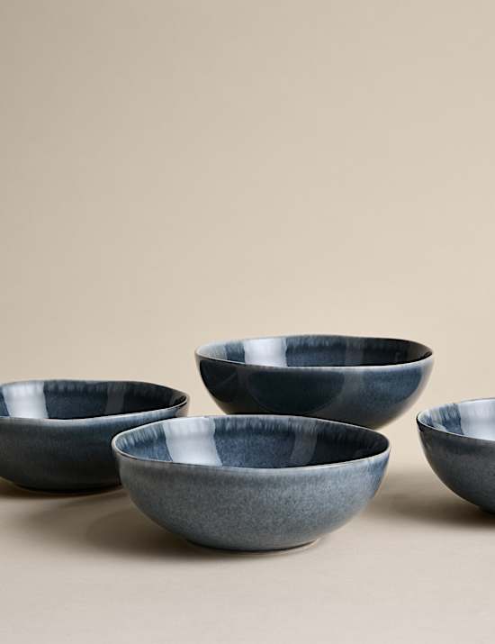 Lot de 4 bols &agrave; c&eacute;r&eacute;ales Henley en gr&egrave;s