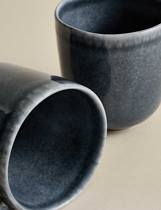Lot de 4 mugs Henley en gr&egrave;s