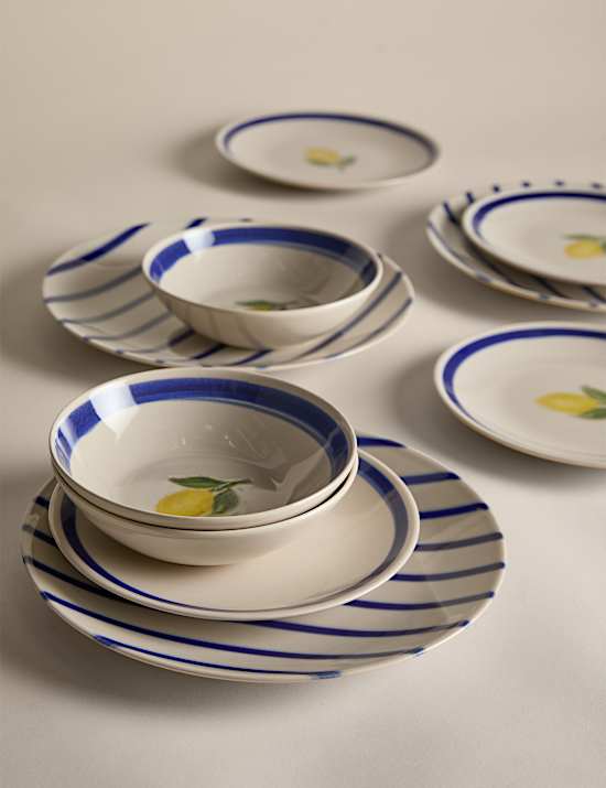 12 Piece Lemon Dinner Set