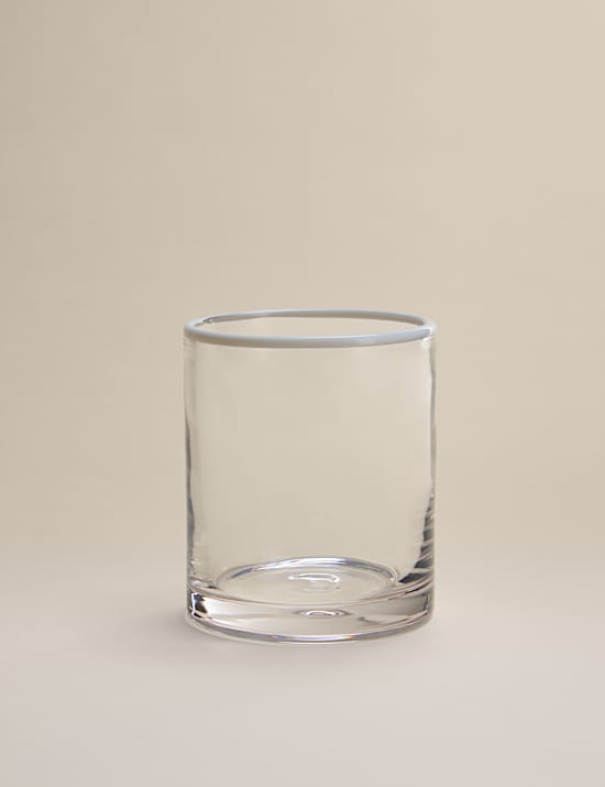 Lot de 2 verres droits &agrave; bordure contrast&eacute;e