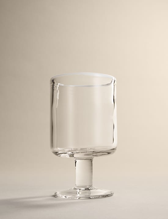 Set of 2 Contrast Rim Wine Glasses