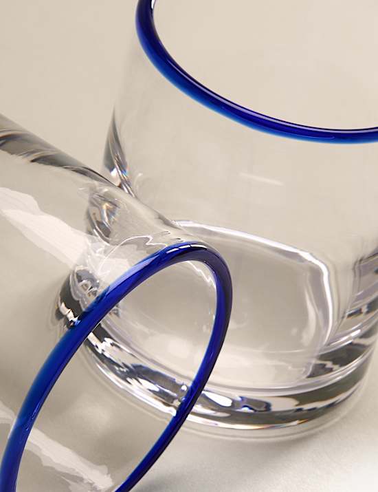 Set of 2 Contrast Rim Tumblers