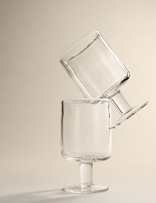 Set of 2 Contrast Rim Wine Glasses