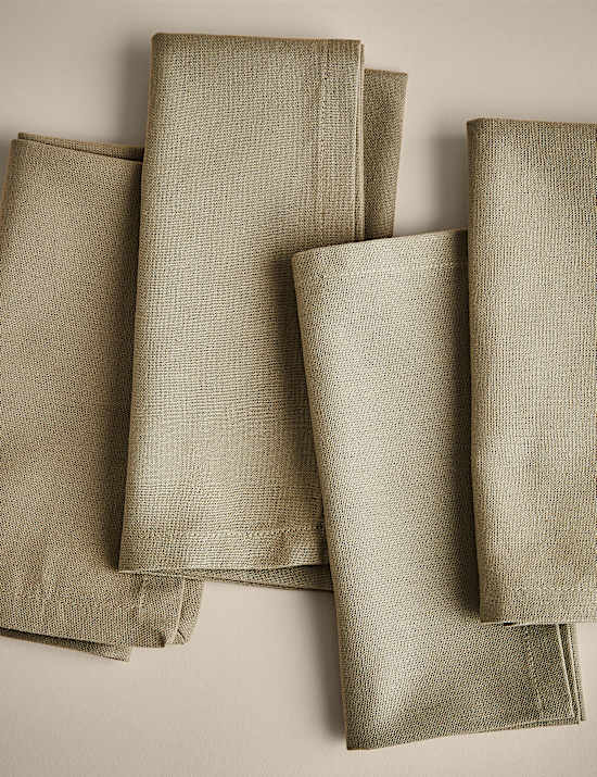 Set of 4 Pure Cotton Napkins