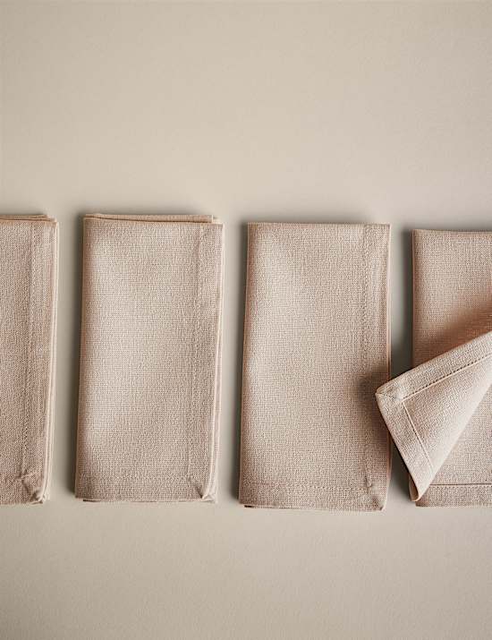 Set of 4 Pure Cotton Napkins