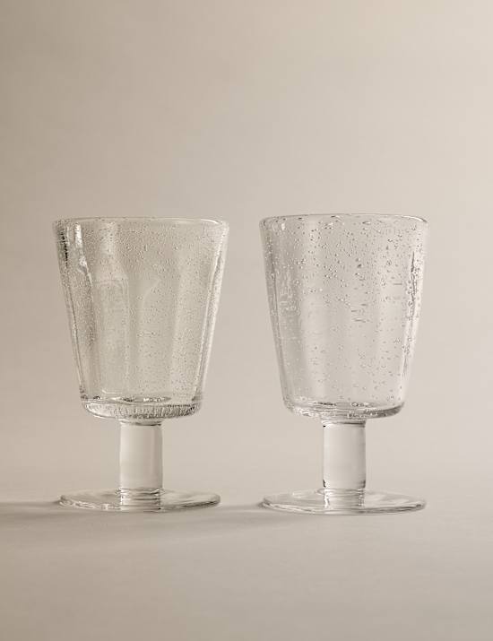 Set of 2 Bubble Wine Glasses