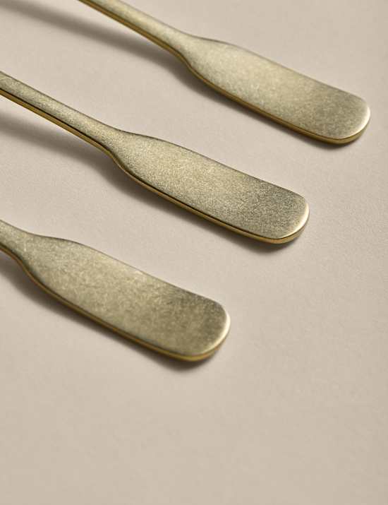 16 Piece Brushed Gold Cutlery Set