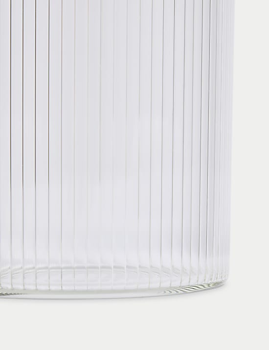 Extra Large Ribbed Glass Storage Jar