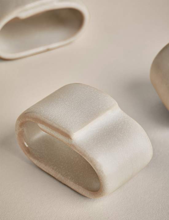Set of 4 Ceramic Napkin Rings