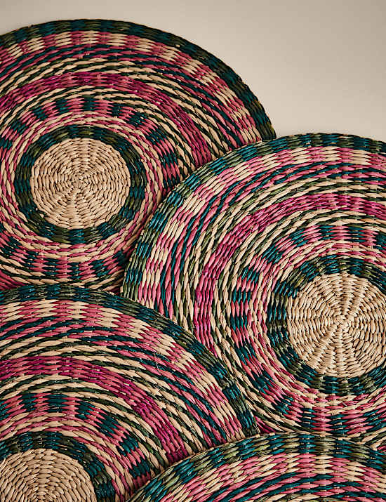 Lot de 4 sets de table multicolores