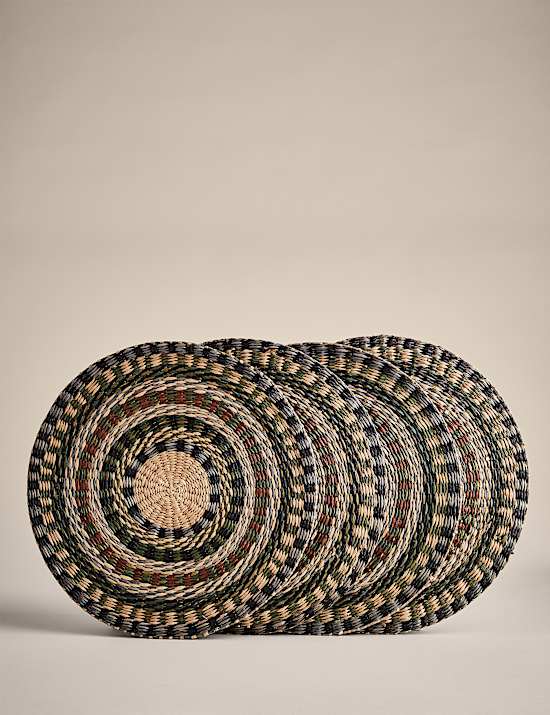 Set of 4 Multicoloured Placemats