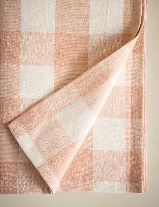 Károvaný ubrus z čisté bavlny