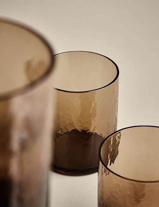 Set of 4 Hammered Tumblers