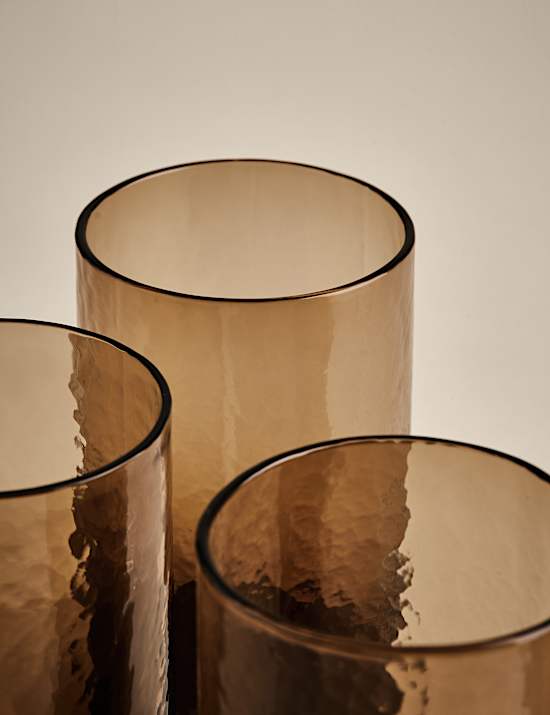 Set of 4 Hammered Hi Ball Glasses