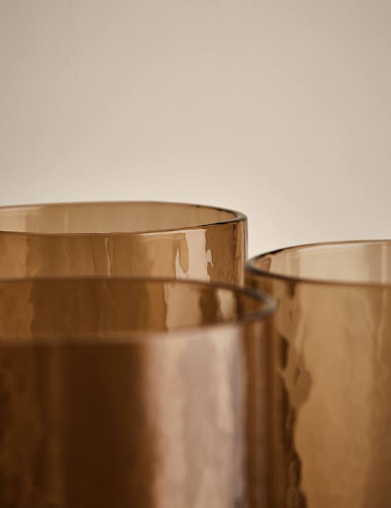 Set of 4 Hammered Wine Glasses