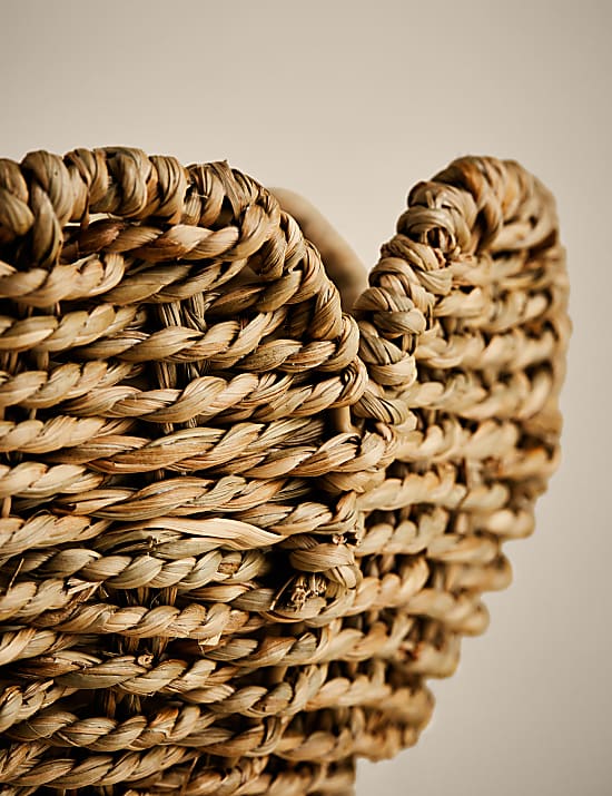 Seagrass Woven Scallop Footed Serving Bowl