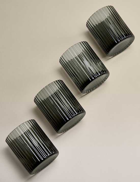 Set of 4 Celine Ribbed Tumblers