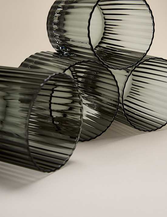 Set of 4 Celine Ribbed Tumblers