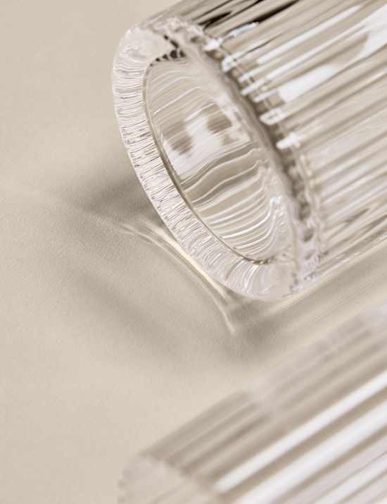 Set of 4 Celine Ribbed Hi Ball Glasses