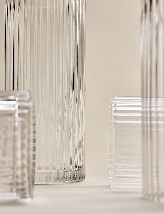 Set of 4 Celine Ribbed Hi Ball Glasses