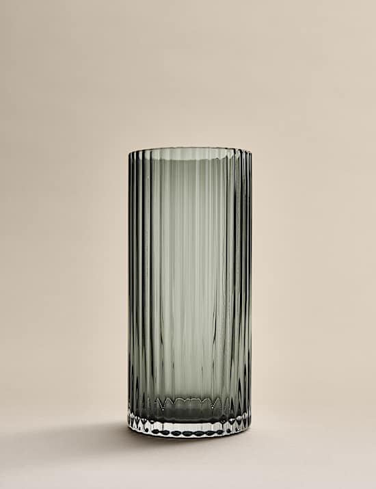 Set van 4 geribbelde limonadeglazen, Celine