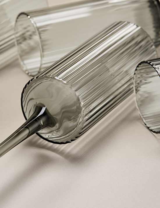 Set of 4 Celine Ribbed Champagne Flutes