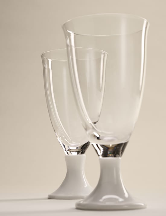 Lot de 2 verres &agrave; pied &agrave; vin