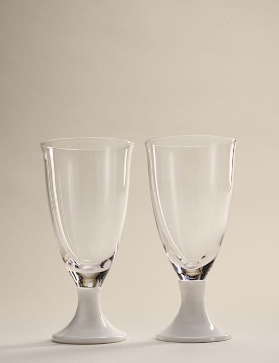 Lot de 2 verres &agrave; pied &agrave; vin