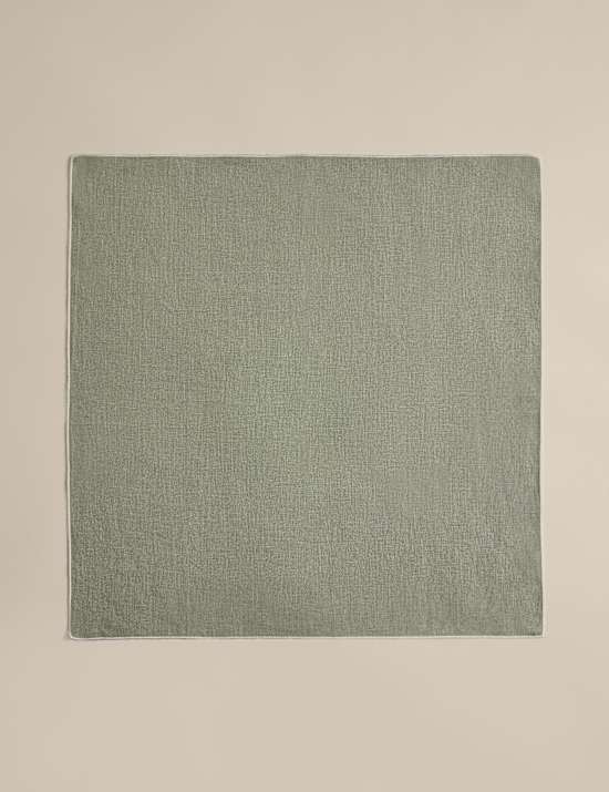 Set of 4 Pure Linen Contrast Edge Napkins