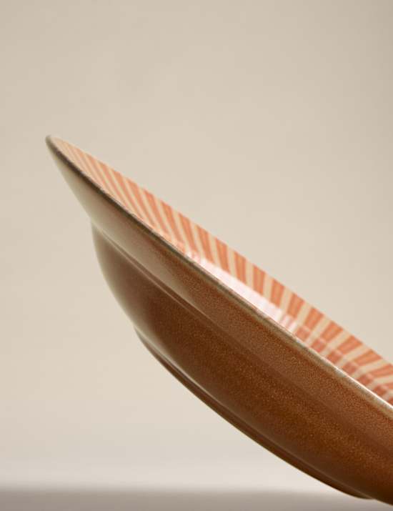 Reactive Striped Serving Bowl
