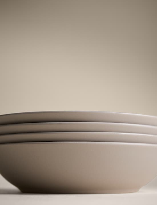 Set of 4 Everyday Stoneware Pasta Bowls