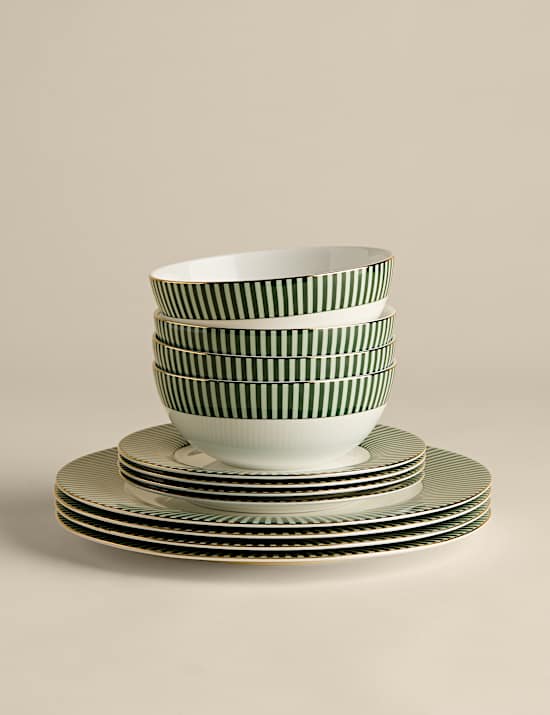 12 Piece Hampton Bone China Dinner Set